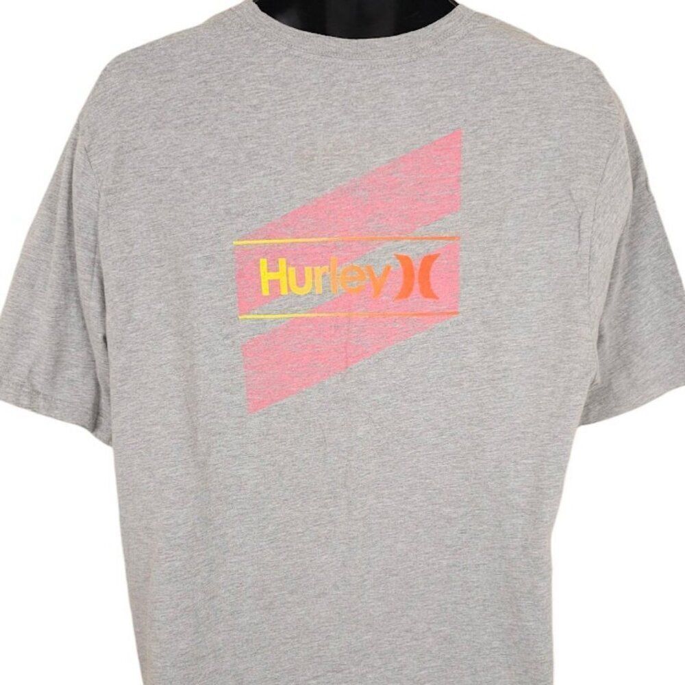 Hurley T Shirt Mens Size Large Gray Skater Skateboarding Surfer Surfing